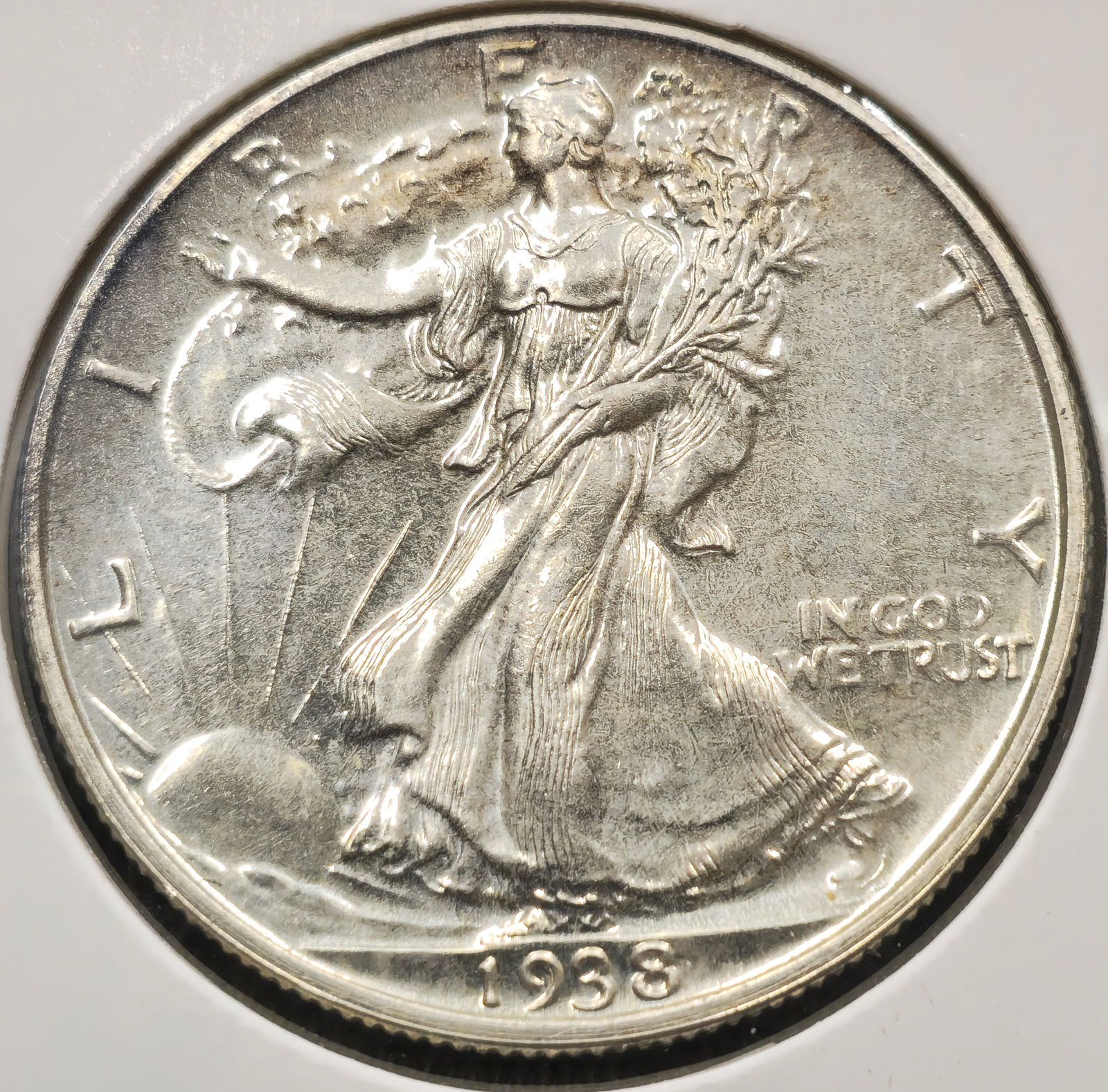 1938 Walking Liberty Silver Half Dollar Proof coin (1 of 2)