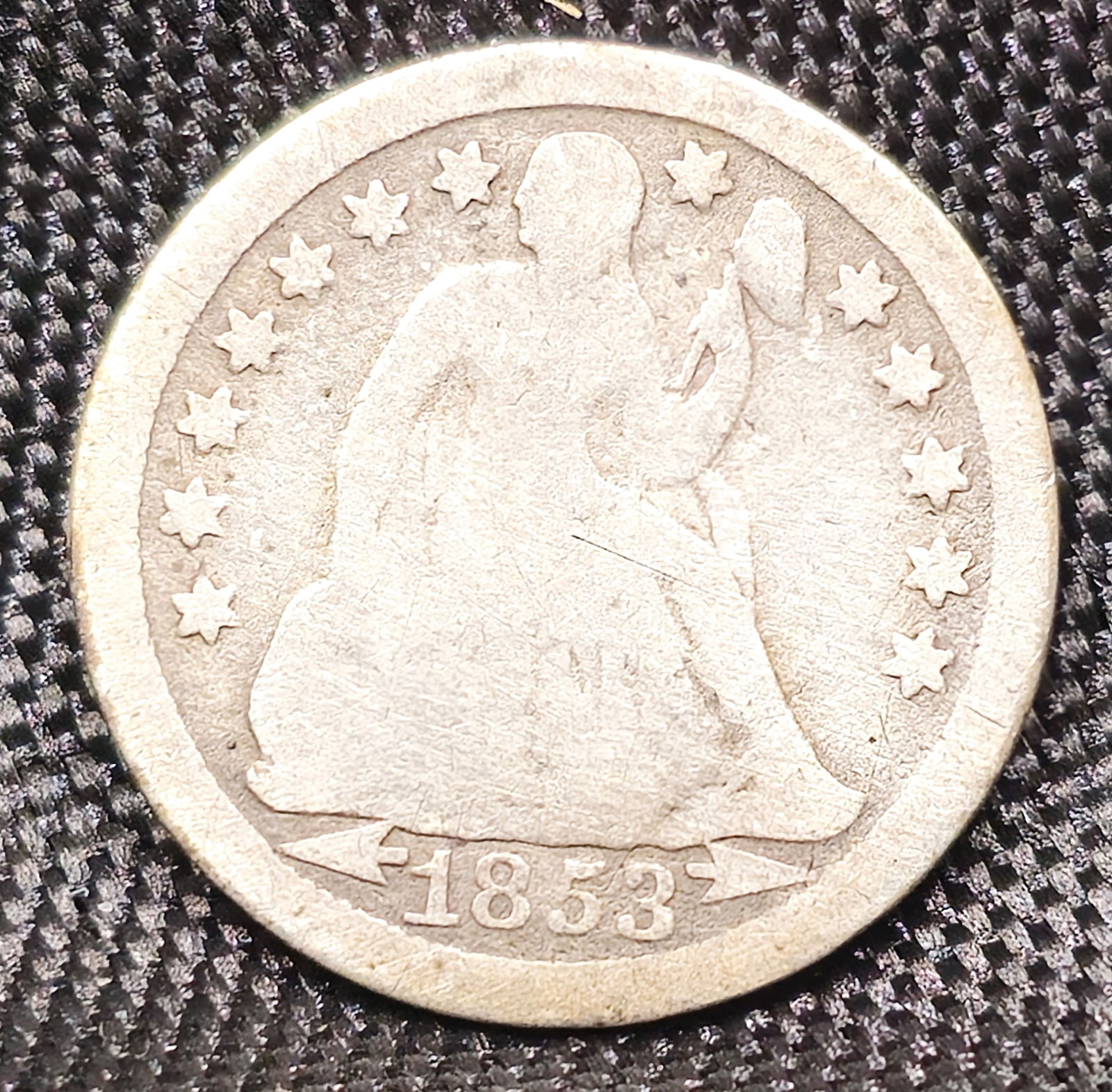 1853 Seated Liberty Silver Dime With Arrows (1 of 2)