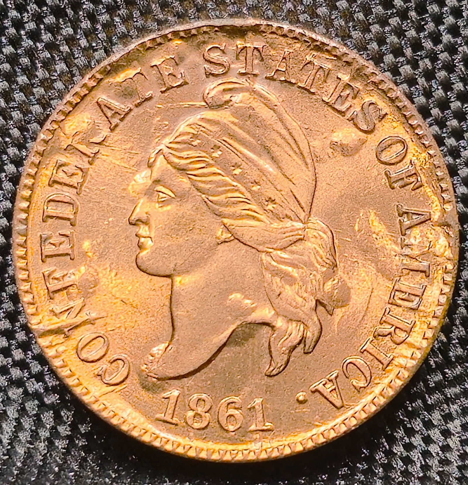 1861 Confederate Cent Bashlow Restrike Coin (1 of 2)