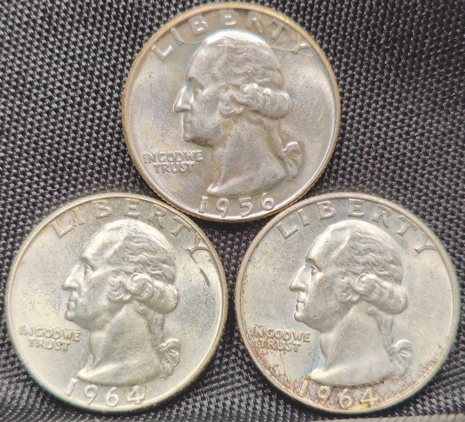 (3) U.S. Washington Silver Quarter Coins Uncirculated (1 of 2)