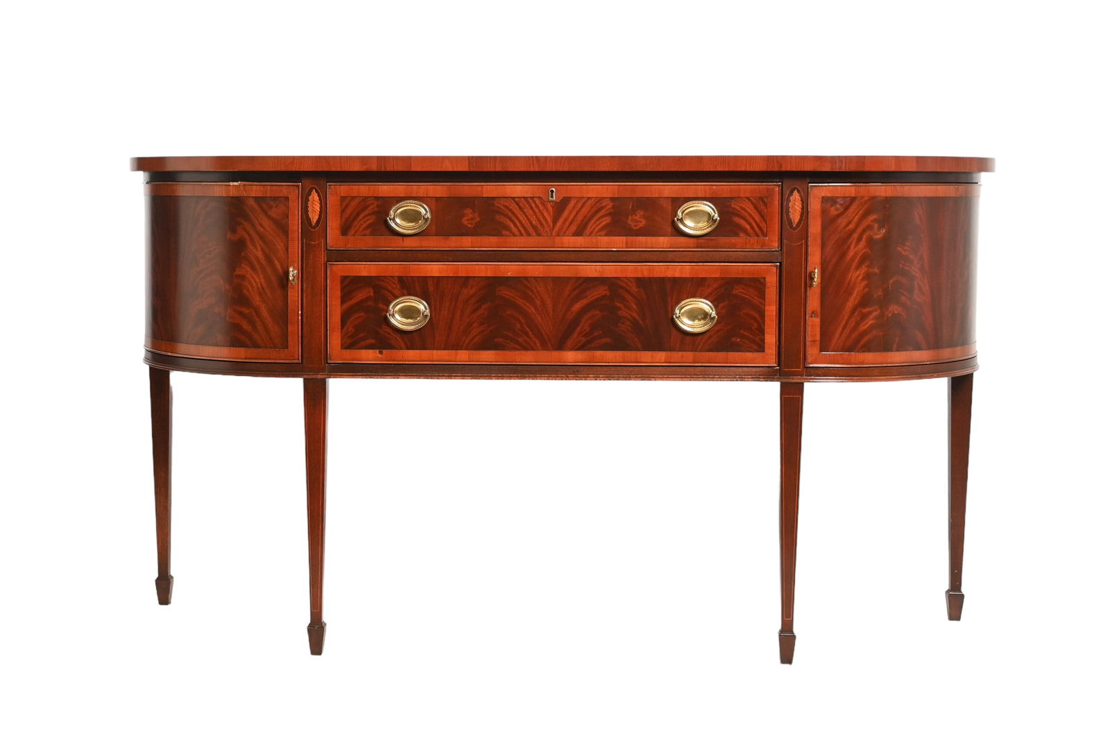 Heckman Mahogany Inlaid Bowfront Sideboard (1 of 11)
