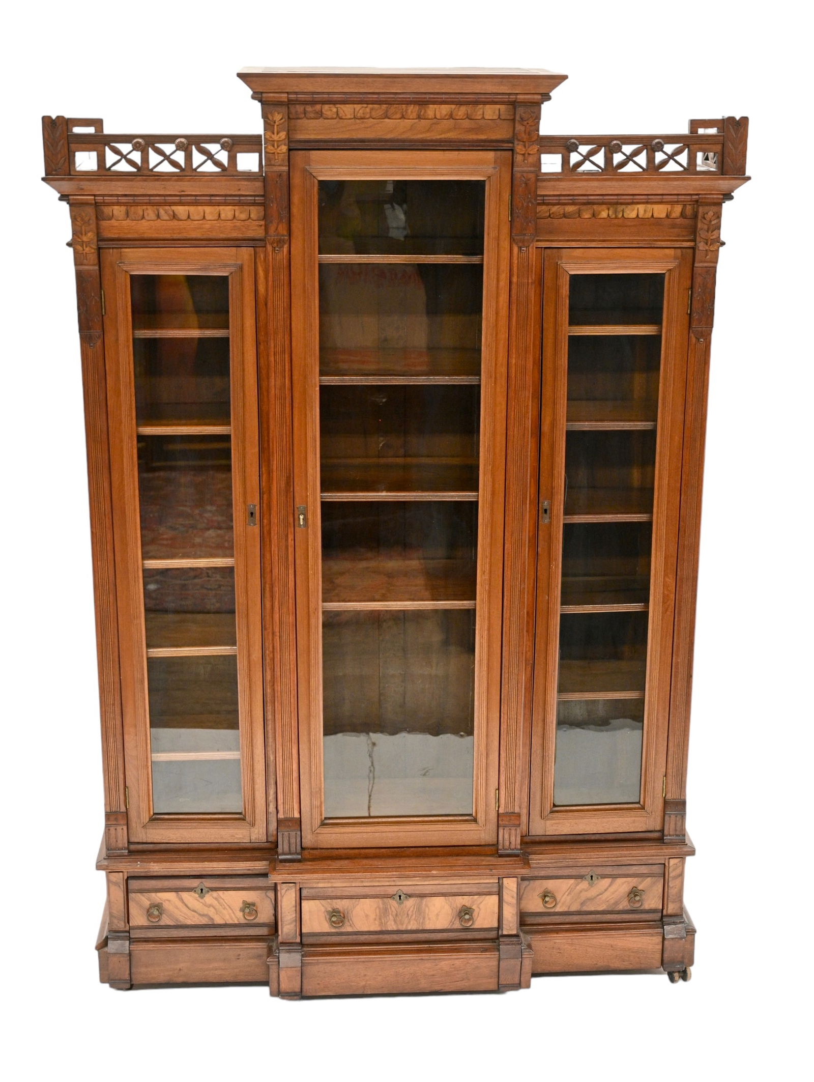 Fine Aesthetic Victorian Triple Bookcase (1 of 20)