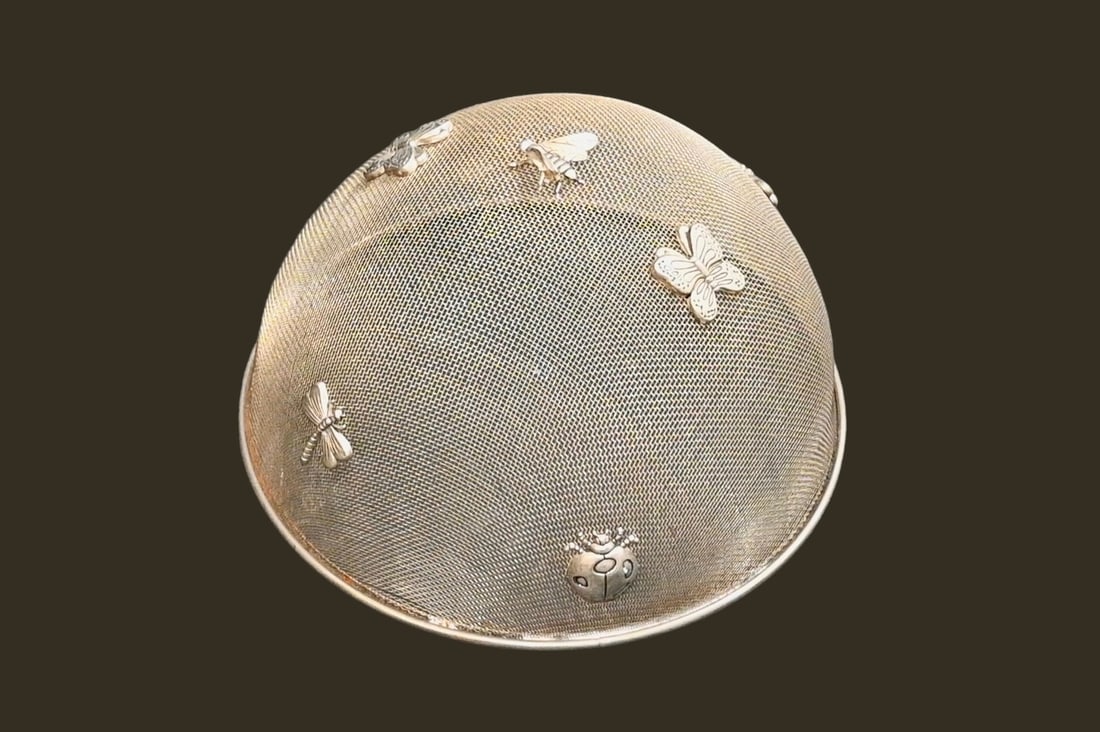 Vintage Silver Mesh  Food Cover (1 of 5)