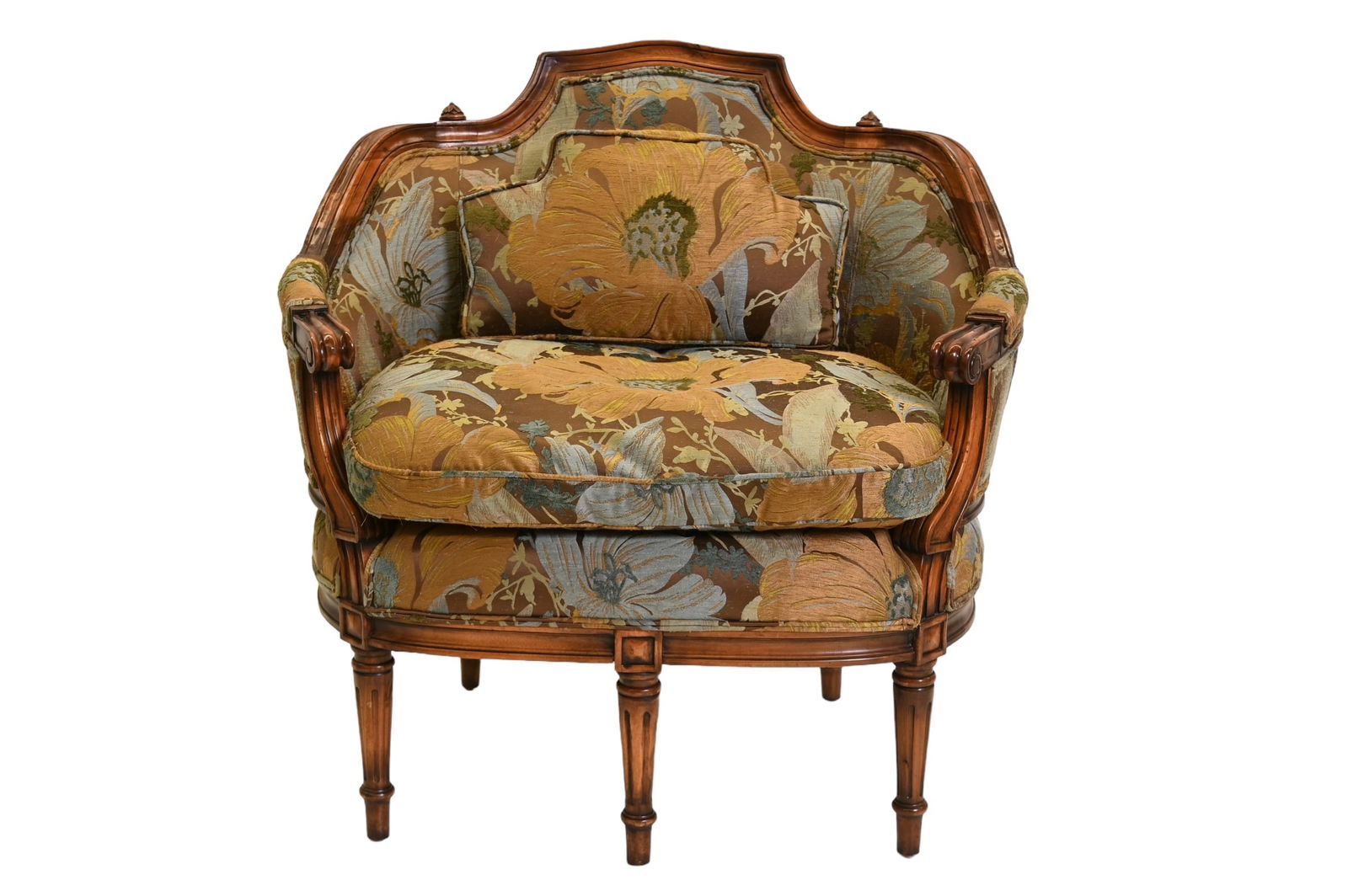 Oversized French Style Bergère Lounge Chair (1 of 10)