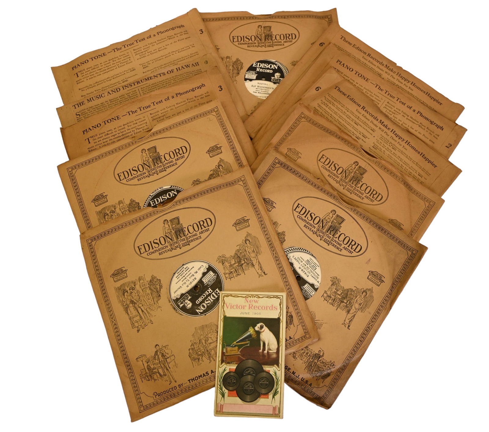 Assembled Double-Sided Edison Records (1 of 2)