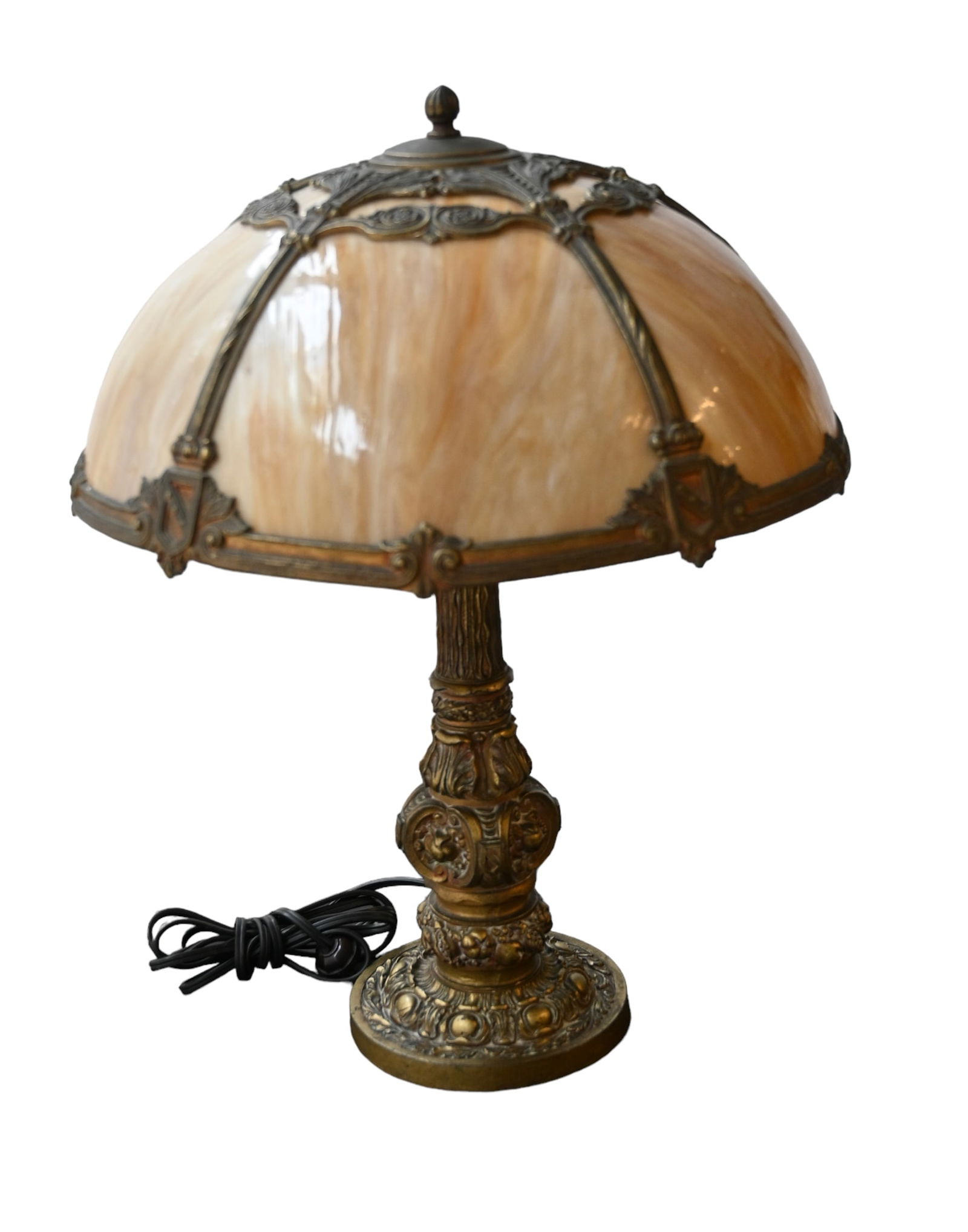 H.A. Best Slag Glass Parlor Lamp (1 of 9)