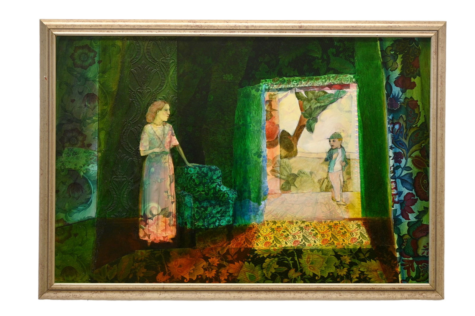 Cyhisel (20th Century) Oil & Mixed Media Collage (1 of 4)