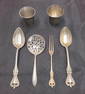 Assembled Sterling Silver Utensils & Shot Glasses