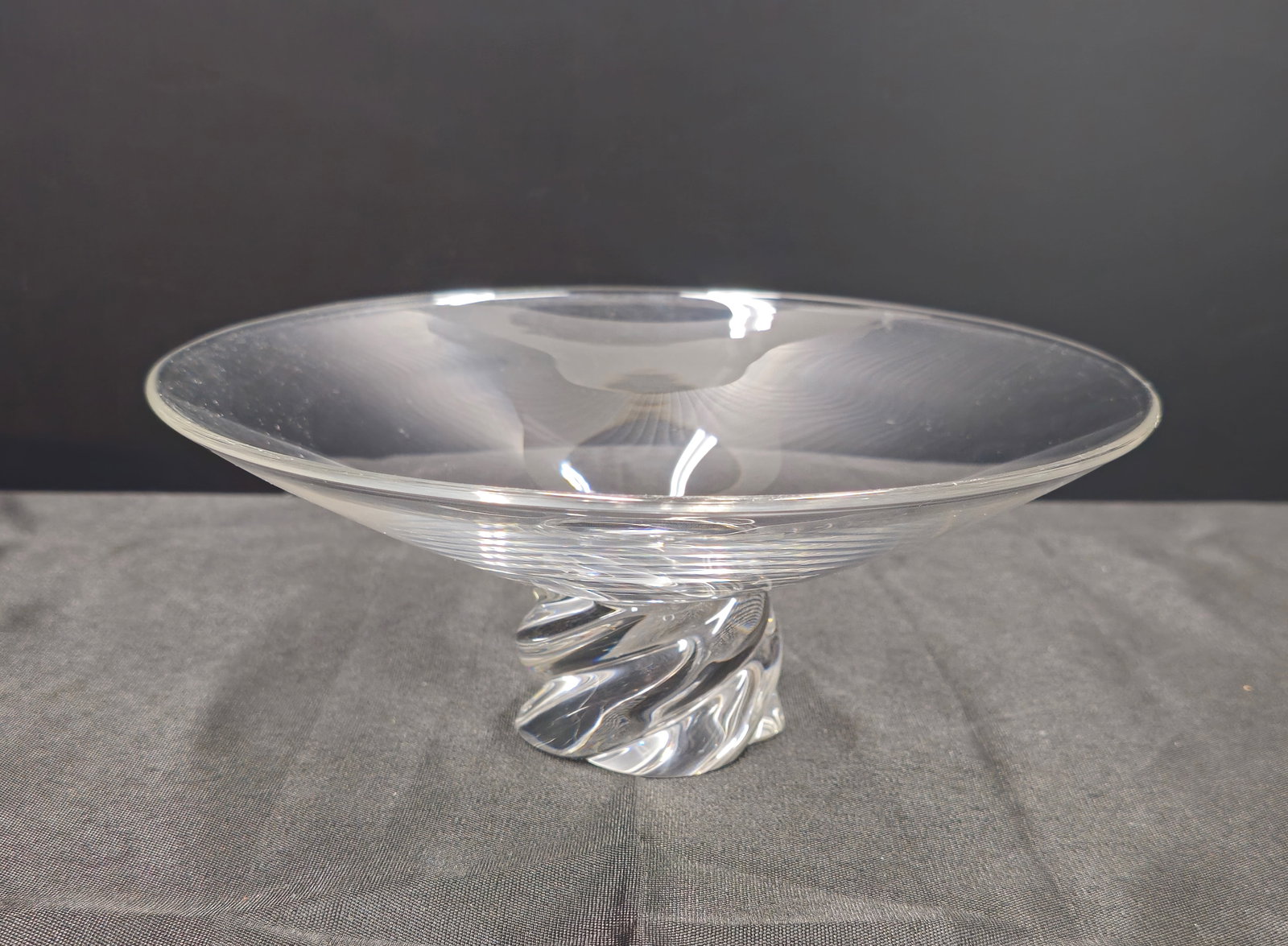 Steuben Spiral Paperweight Pedestal Compote (1 of 6)
