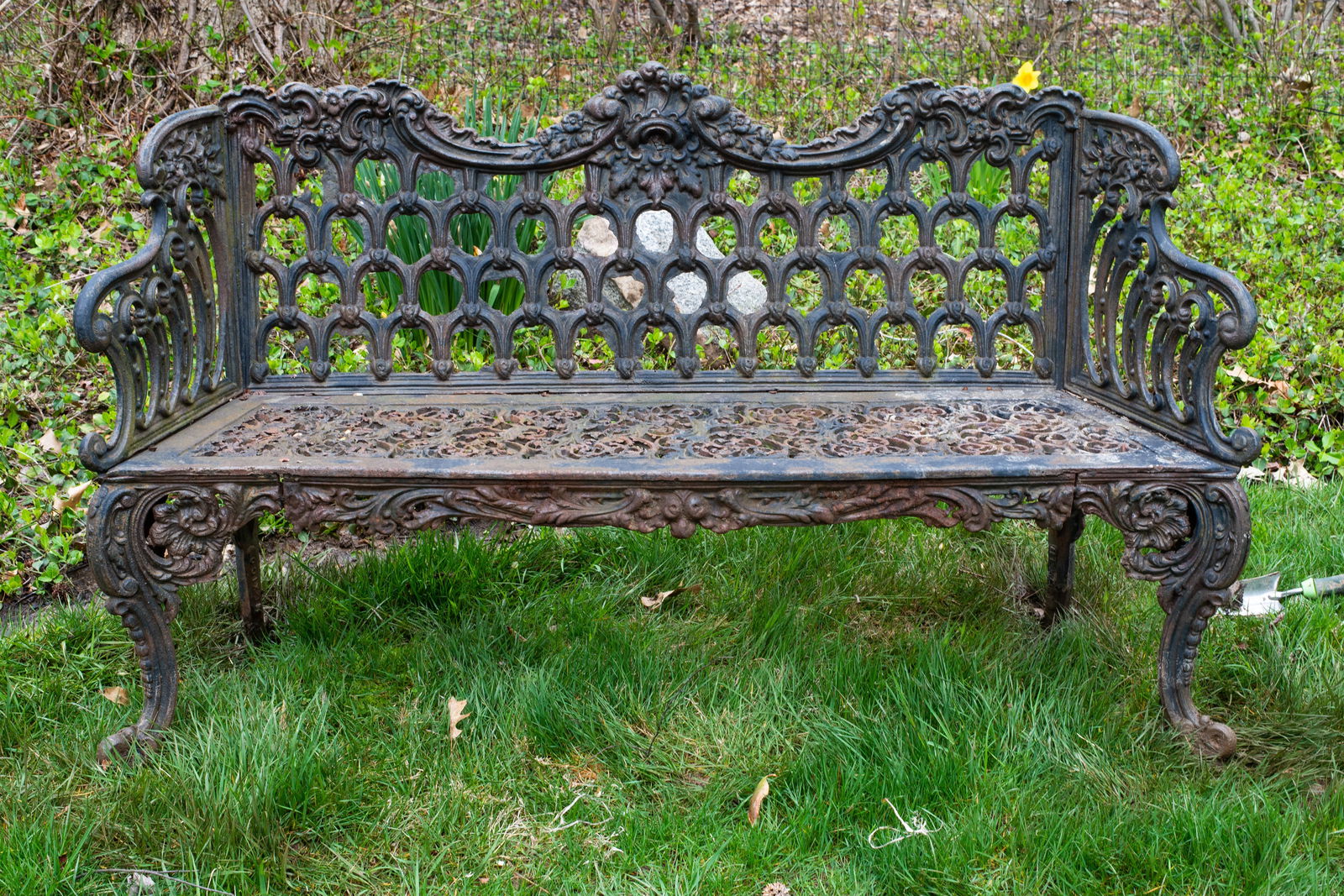 19th Century Cast Iron Garden Bench (1 of 5)