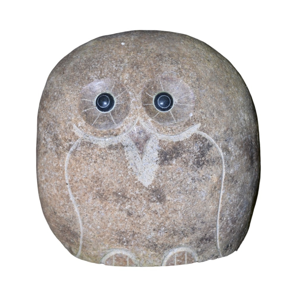 Mid-Century Modern Stone Owl Sculpture (1 of 1)