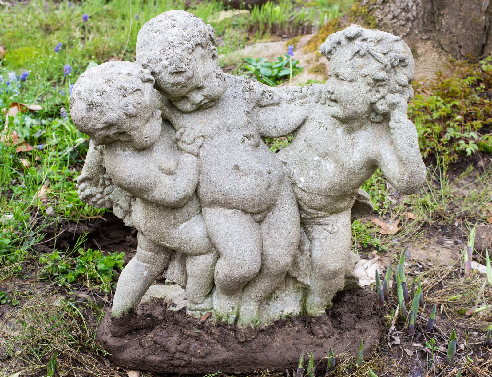 Cast Stone Putti's &  Cherub Cast Stone Sculpture (1 of 4)