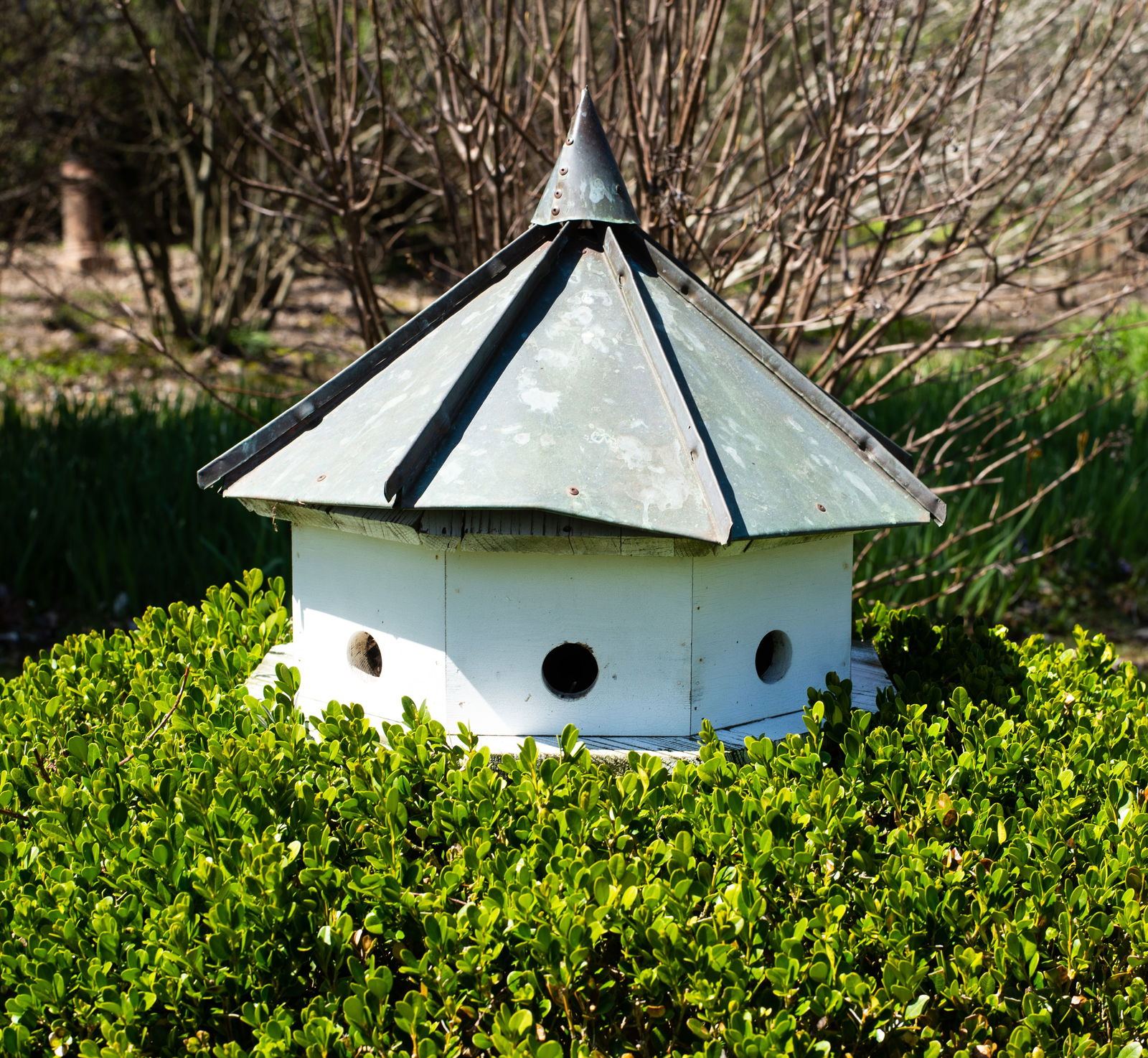 Folk Art Hexagonal Bird House (1 of 4)