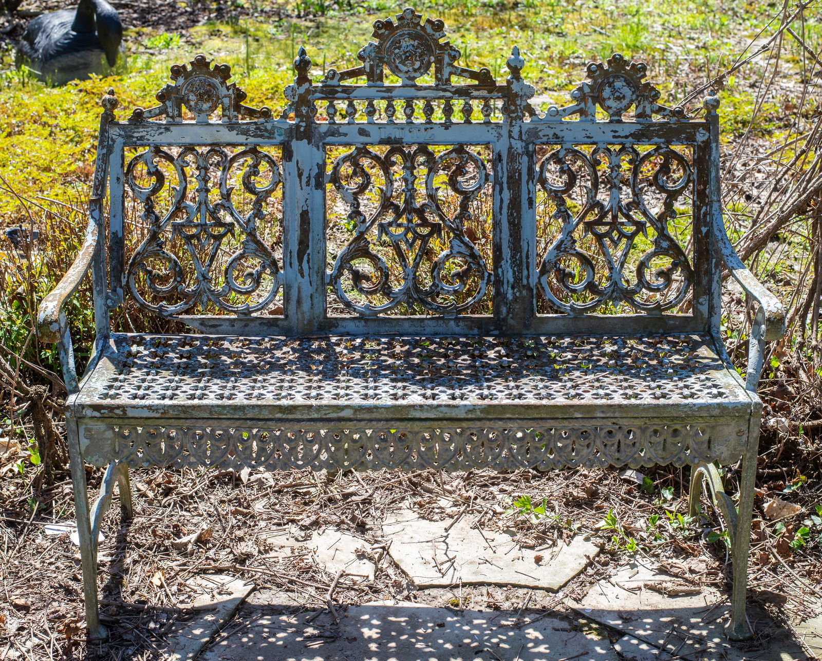 19th Century Gothic Style Garden Bench (1 of 8)