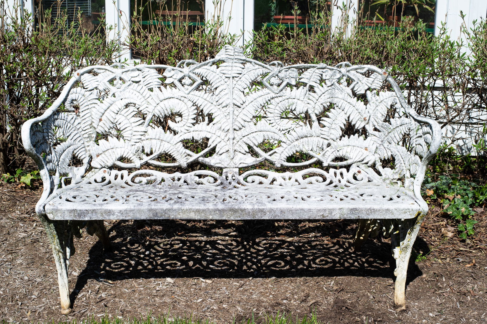 English Coalbrookdale Fern & Blackberry Garden Bench (1 of 5)