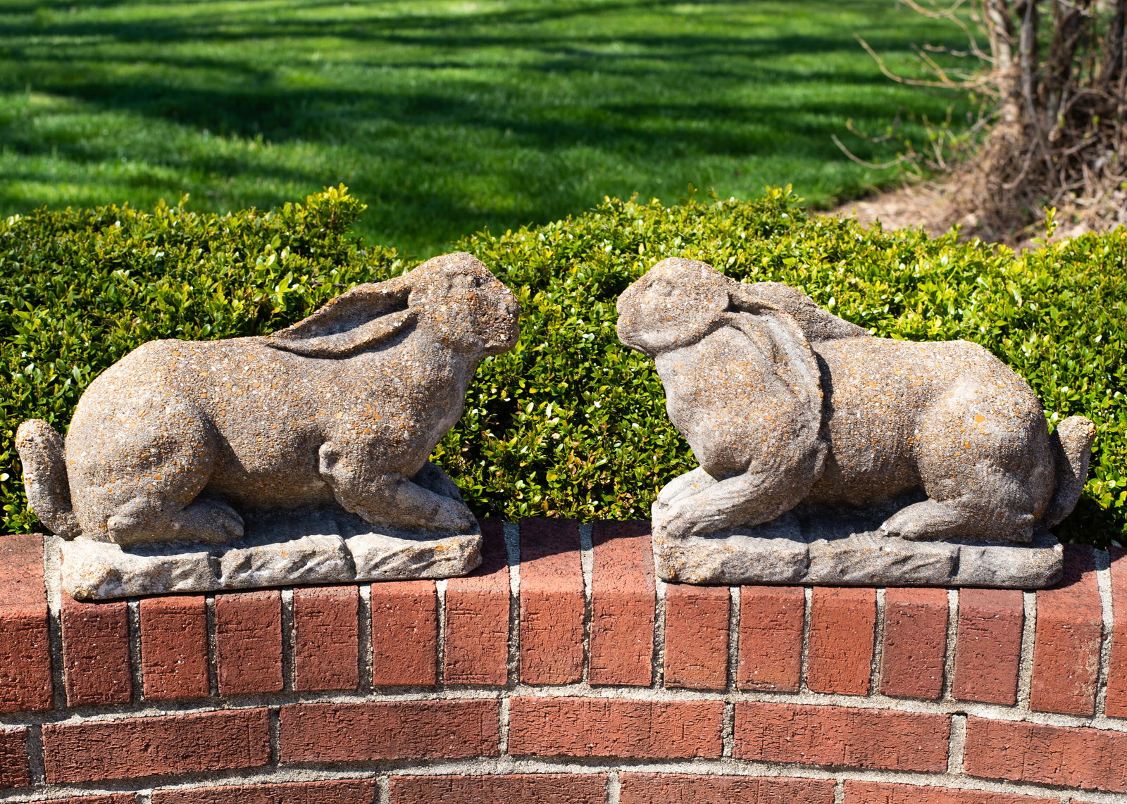 Early 19th Century Cast Stone Hares (1 of 6)