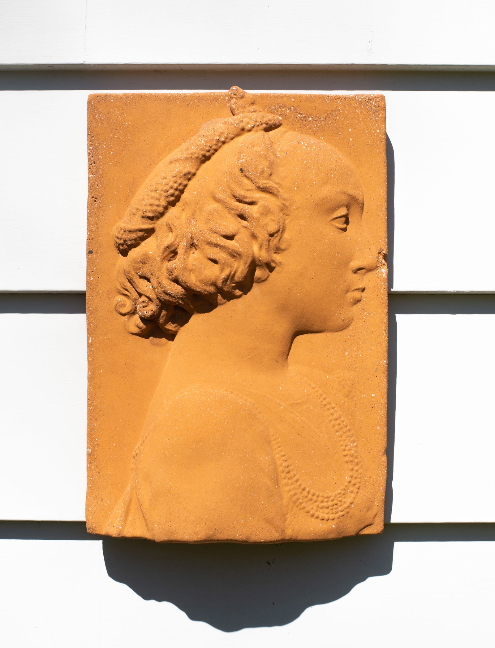 French Terracotta Wall Plaque of Lady (1 of 2)