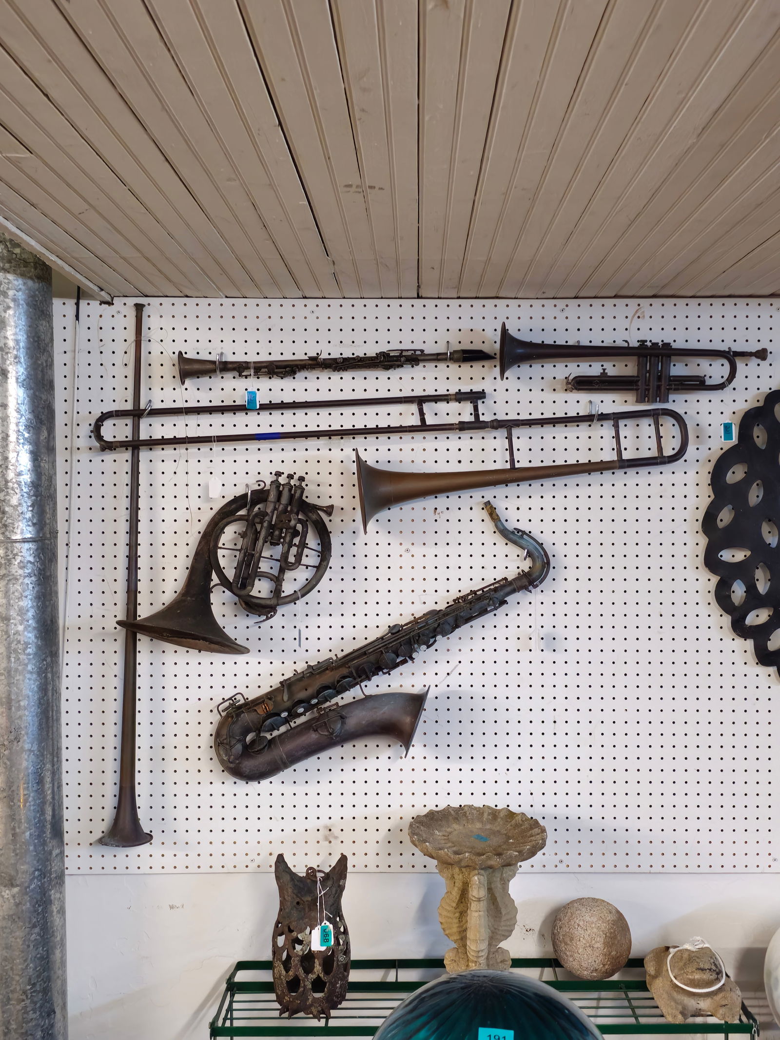Vintage Instrument Used as Garden Sculptures (1 of 6)