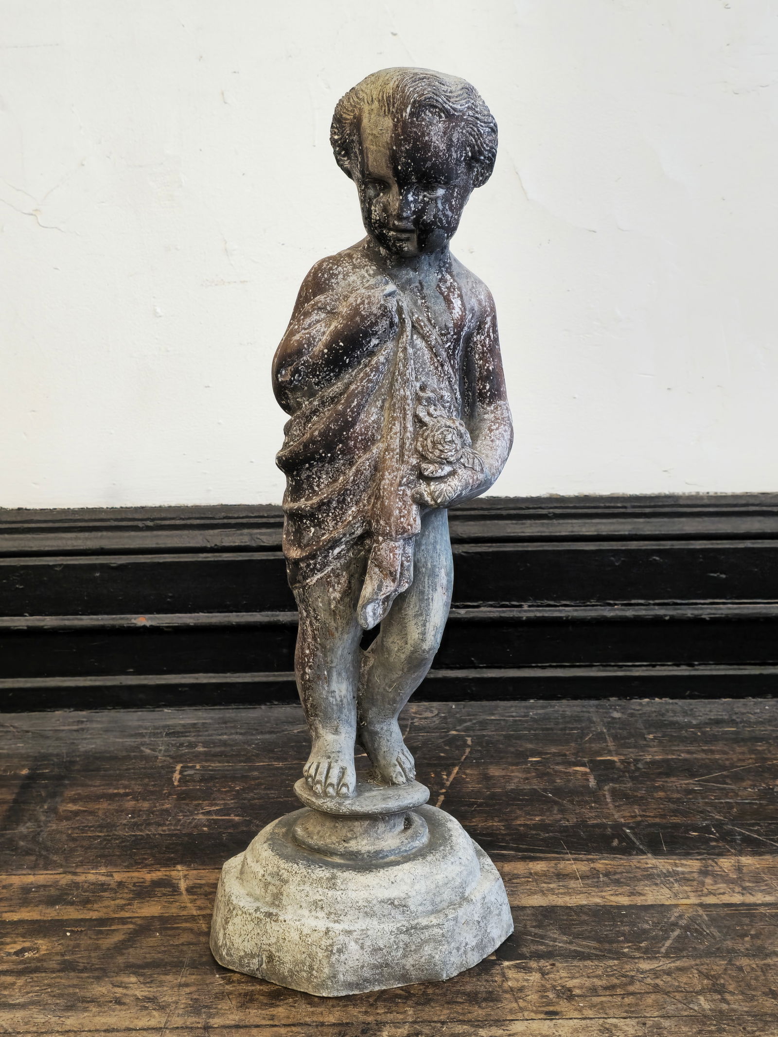 19th Century Lead Statue of Girl (1 of 6)