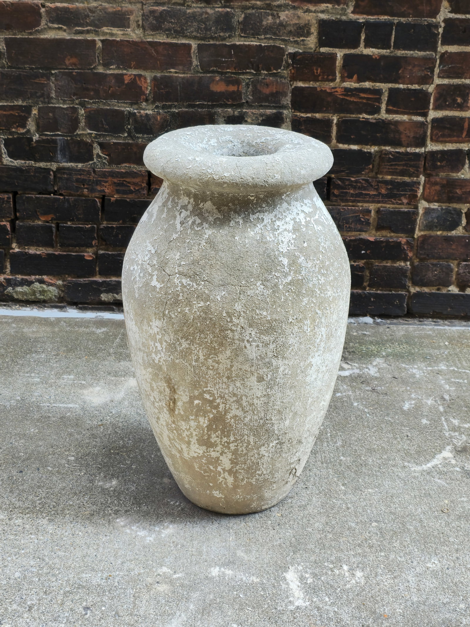 Cast Stone Garden Urn: Cast Stone Garden Urn. 13dia x 24h.