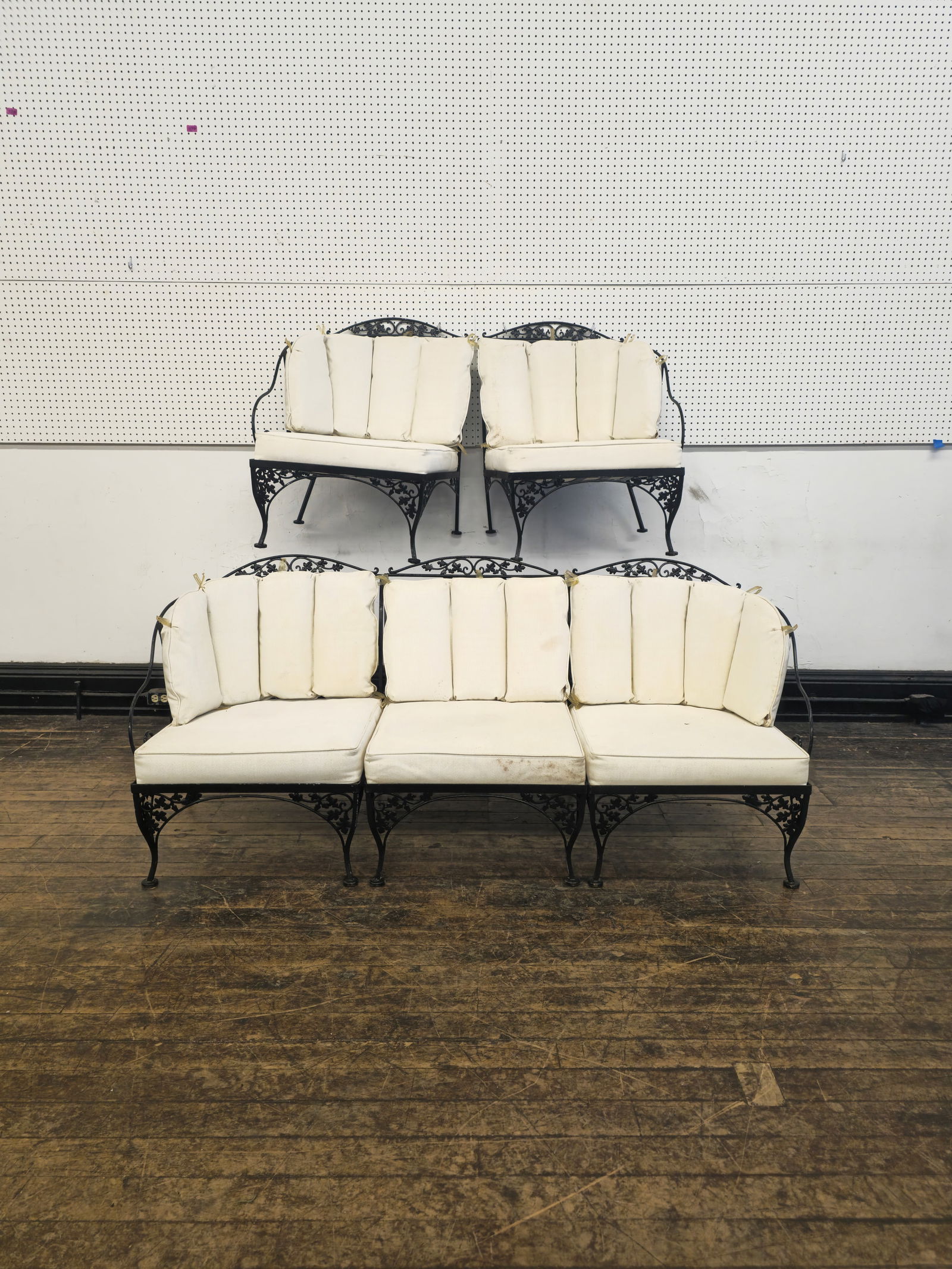 Woodard Floral Wrought Iron Sectional Sofa & Settee (1 of 8)