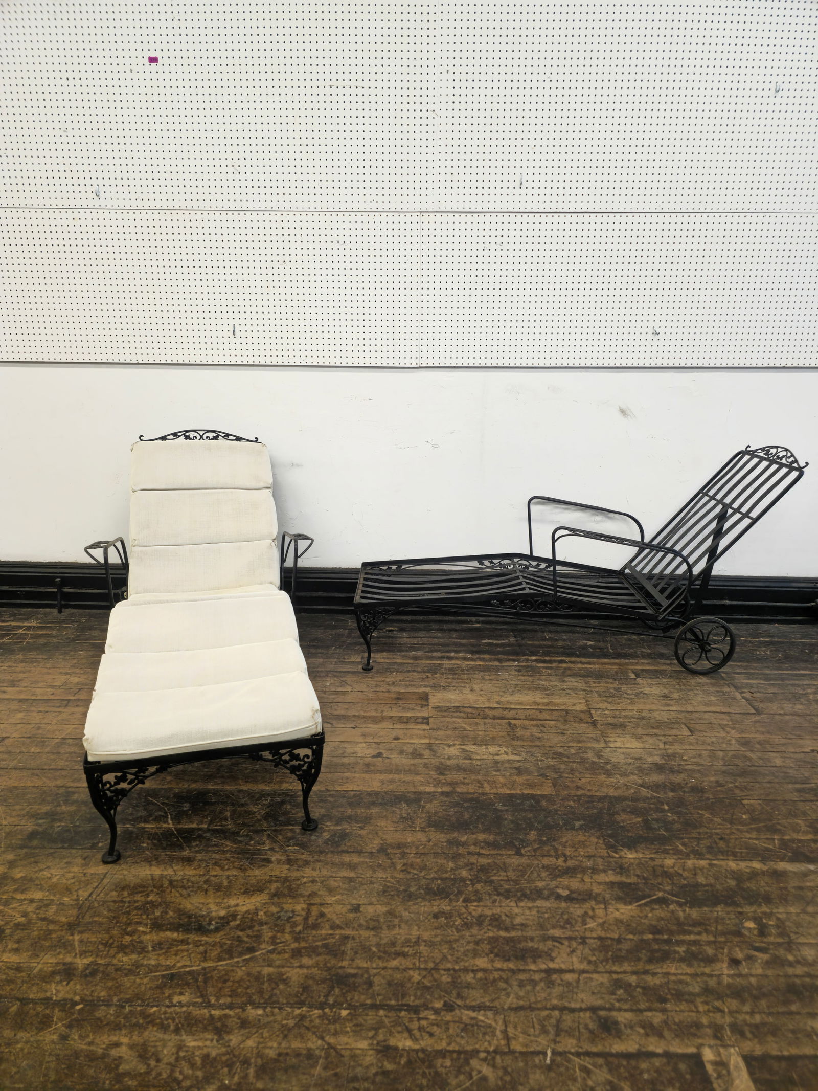 Woodard Floral Wrought Iron Chaise Lounges (1 of 5)