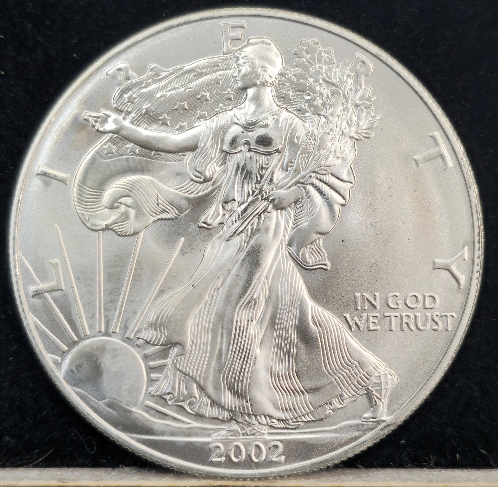 2002 American 1oz. Silver Eagle Coin Uncirculated (1 of 2)
