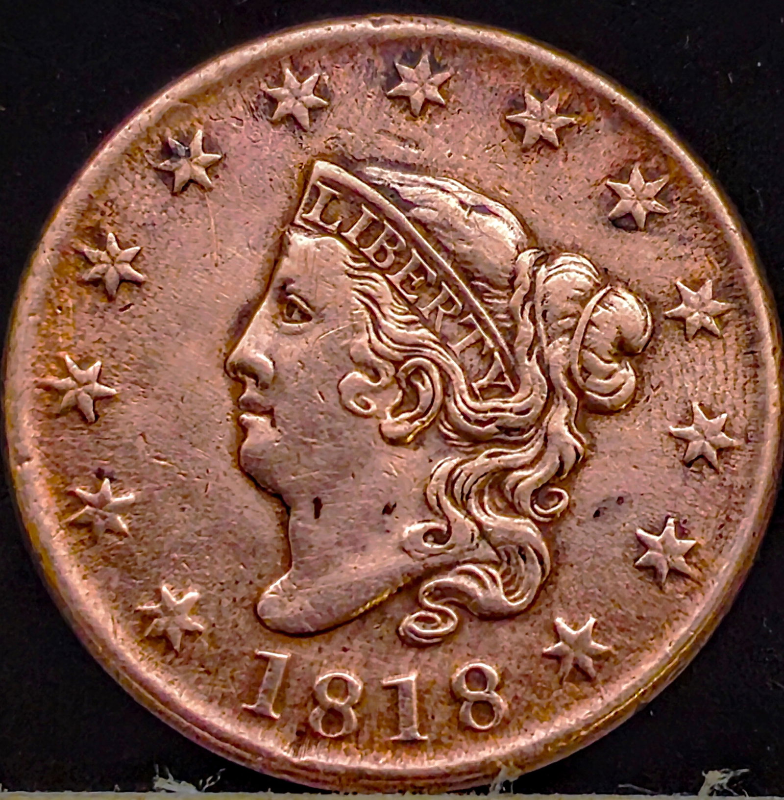 1818 Liberty Head Large Cent Coin (1 of 2)