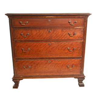 18th Century Mahogany Chippendale Style Chest / Dresser: Chippendale Style Chest. Circa 1780 - 1800. Mahogany, oak and other woods. 40 1/2w x 23d x 40 1/2h.