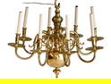 Early Dutch Brass Chandelier