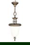 Iridescent Etched Steuben Glass Pendant Light