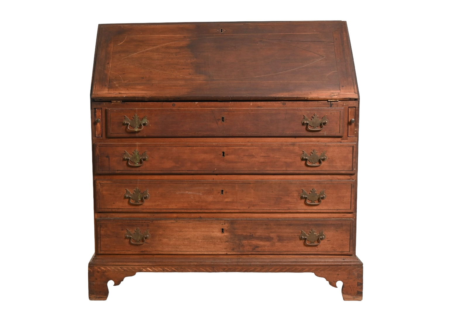 Early 19th Century Cherry Chippendale Slant Front Desk (1 of 20)