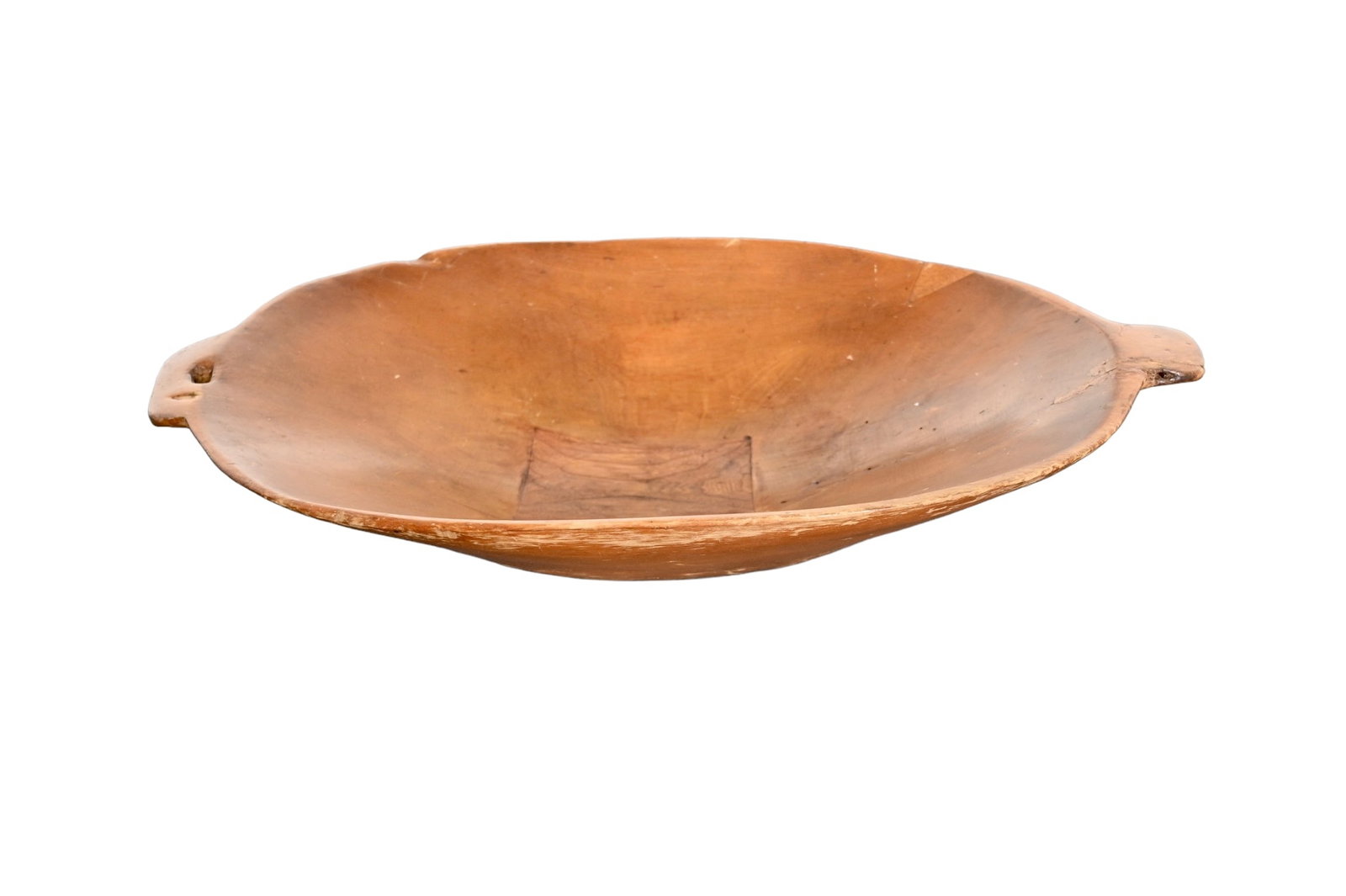 Primitive Wood Trench Dough Bowl: Primitive Wood Trench Dough Bowl. Circa 1900-1920. . 24w x 14d x 4 1/4h.