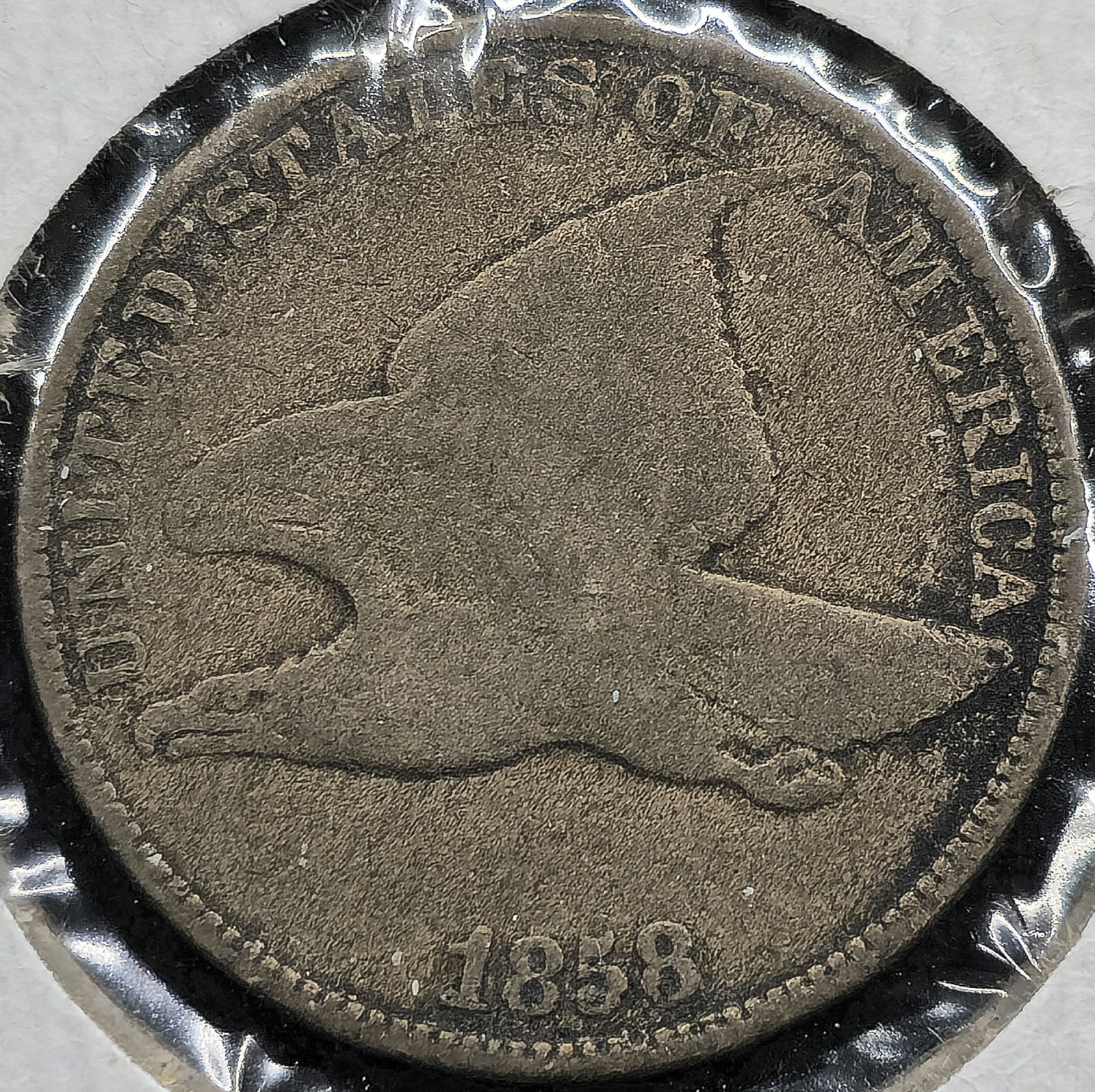 1858 Flying Eagle One Cent Coin (1 of 2)