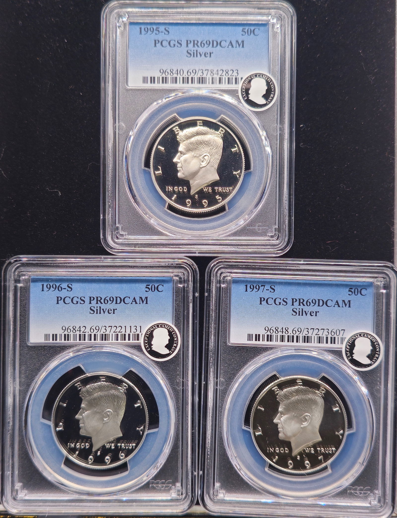 1995-S - 1997-S Kennedy Silver Half Dollar PR 69 DCAM PCGS (1 of 2)