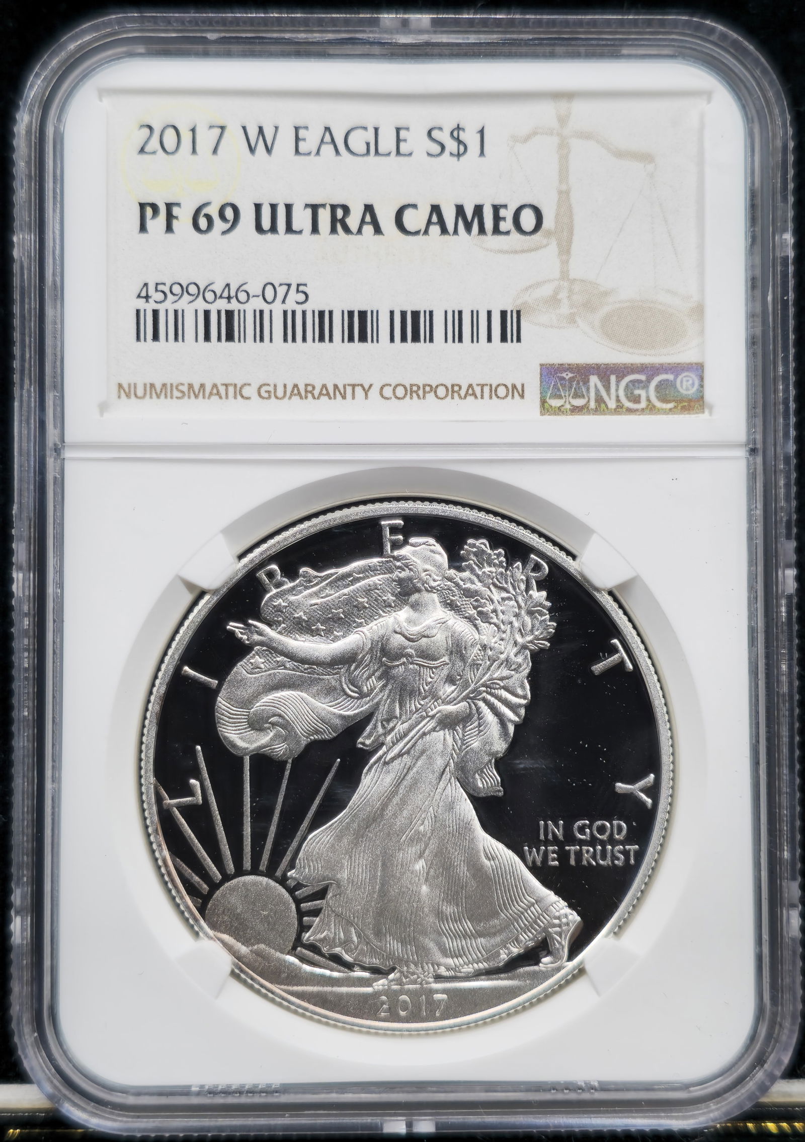 2017-W American Silver Eagle PF 69 Ultra Cameo NGC (1 of 2)
