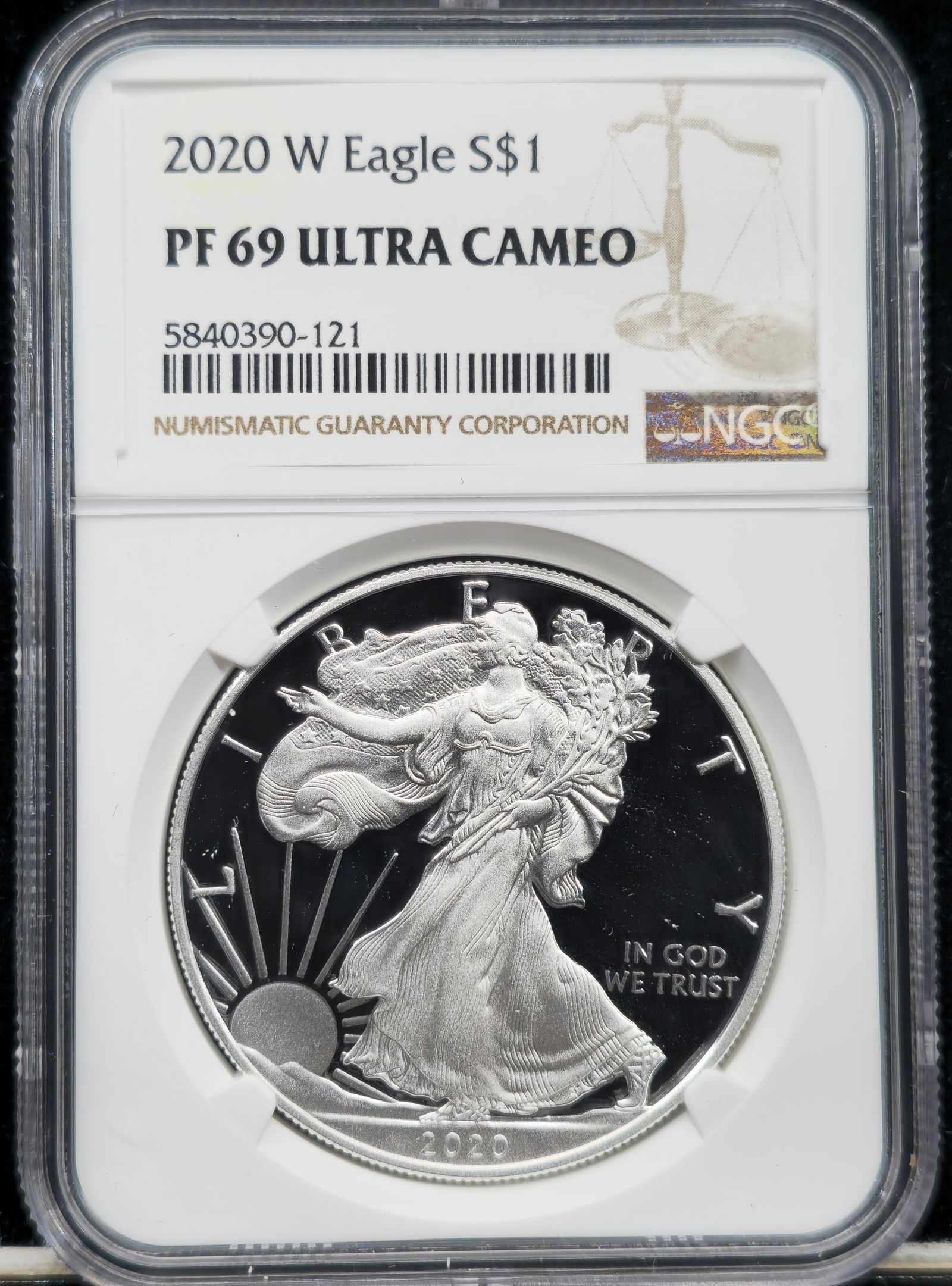 2020-W American Silver Eagle PF 69 Ultra Cameo NGC (1 of 2)