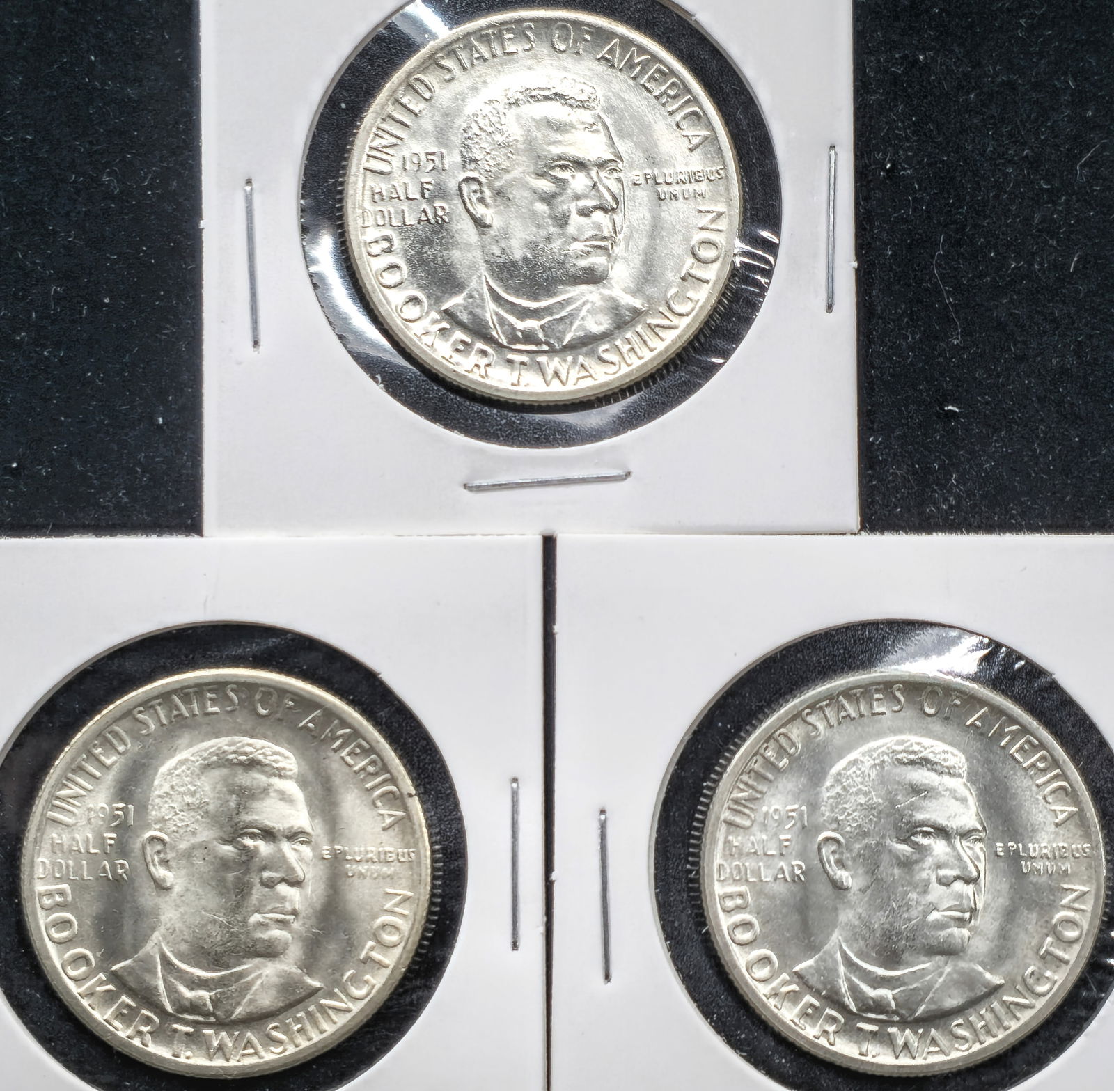 1951 P D & S Booker T. Washington Memorial Commemorative Half Dollars (1 of 7)