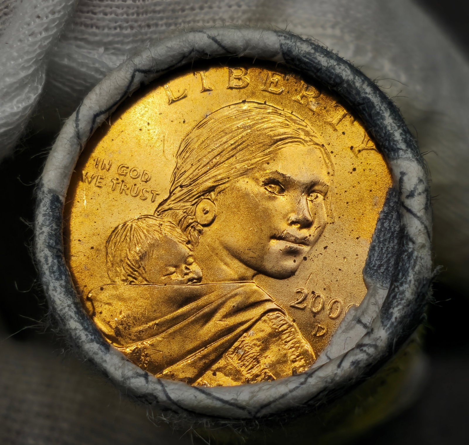 2000-D Sacagawea Dollar $25 U.S. Mint Roll (1 of 2)