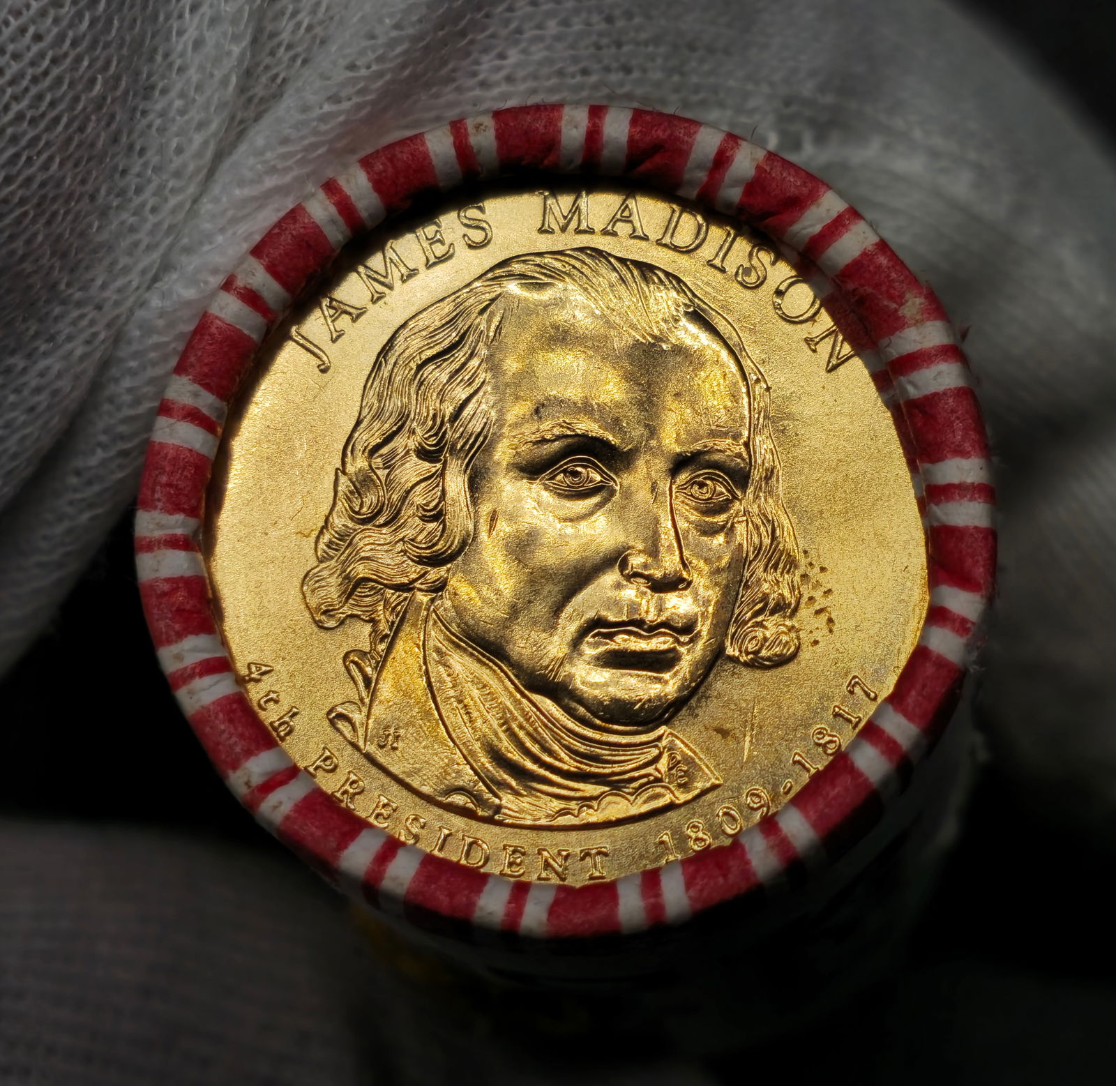 2007 James Madison Presidential Dollar $25 Roll (1 of 2)