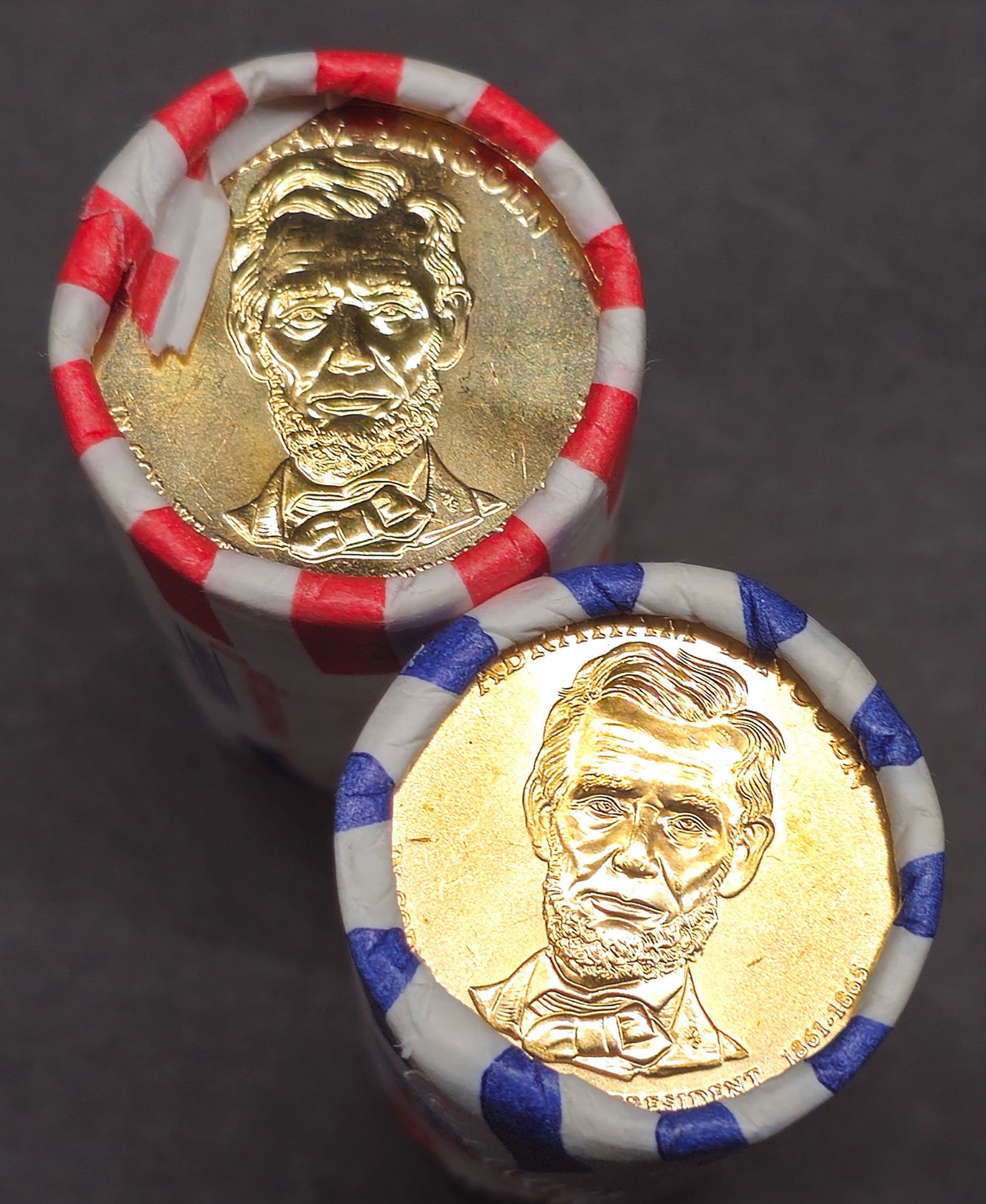 2010-D Abraham Lincoln Presidential Dollar $25 U.S. Mint Rolls (1 of 2)