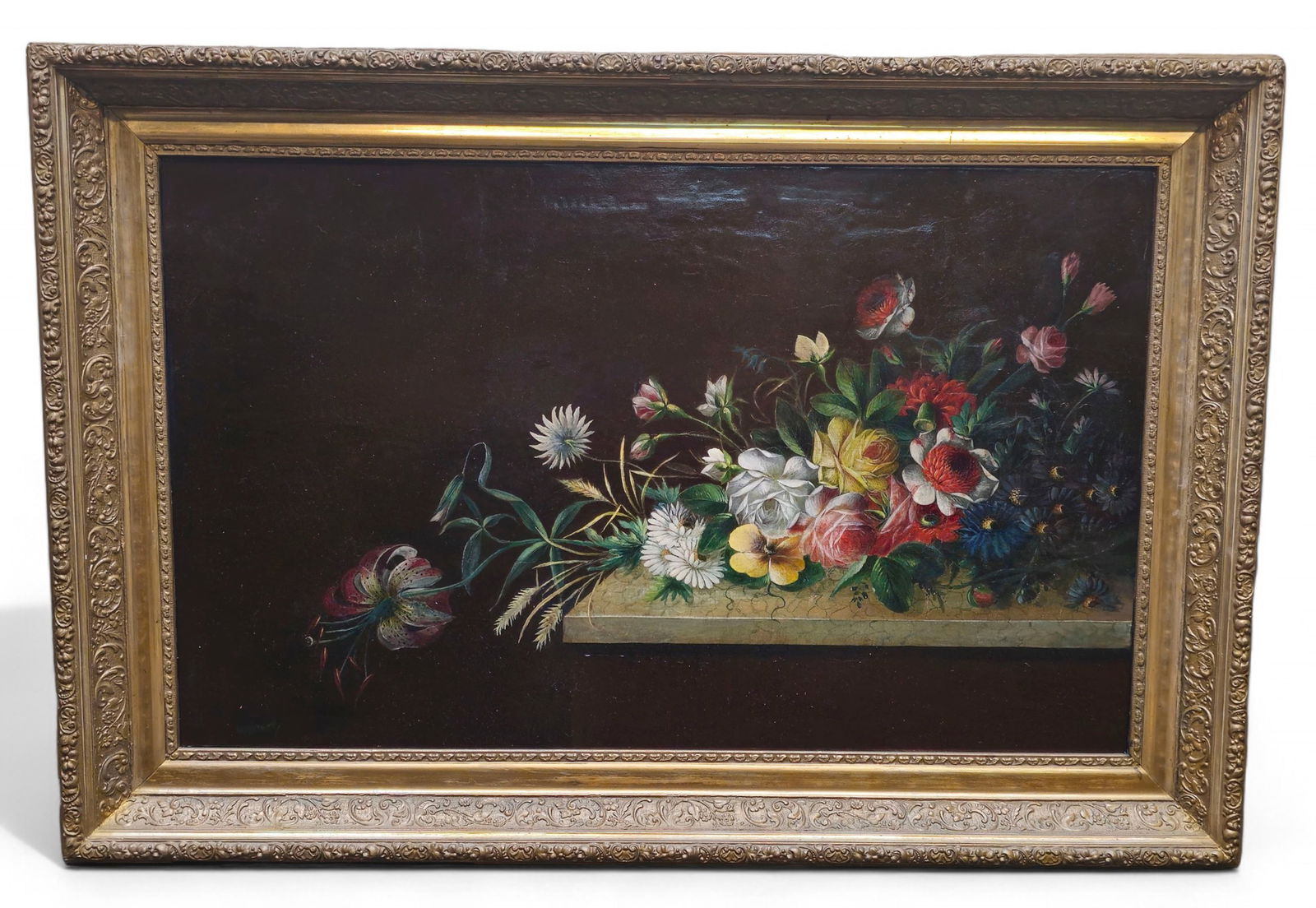 Oil Still Life of Flowers (1 of 5)