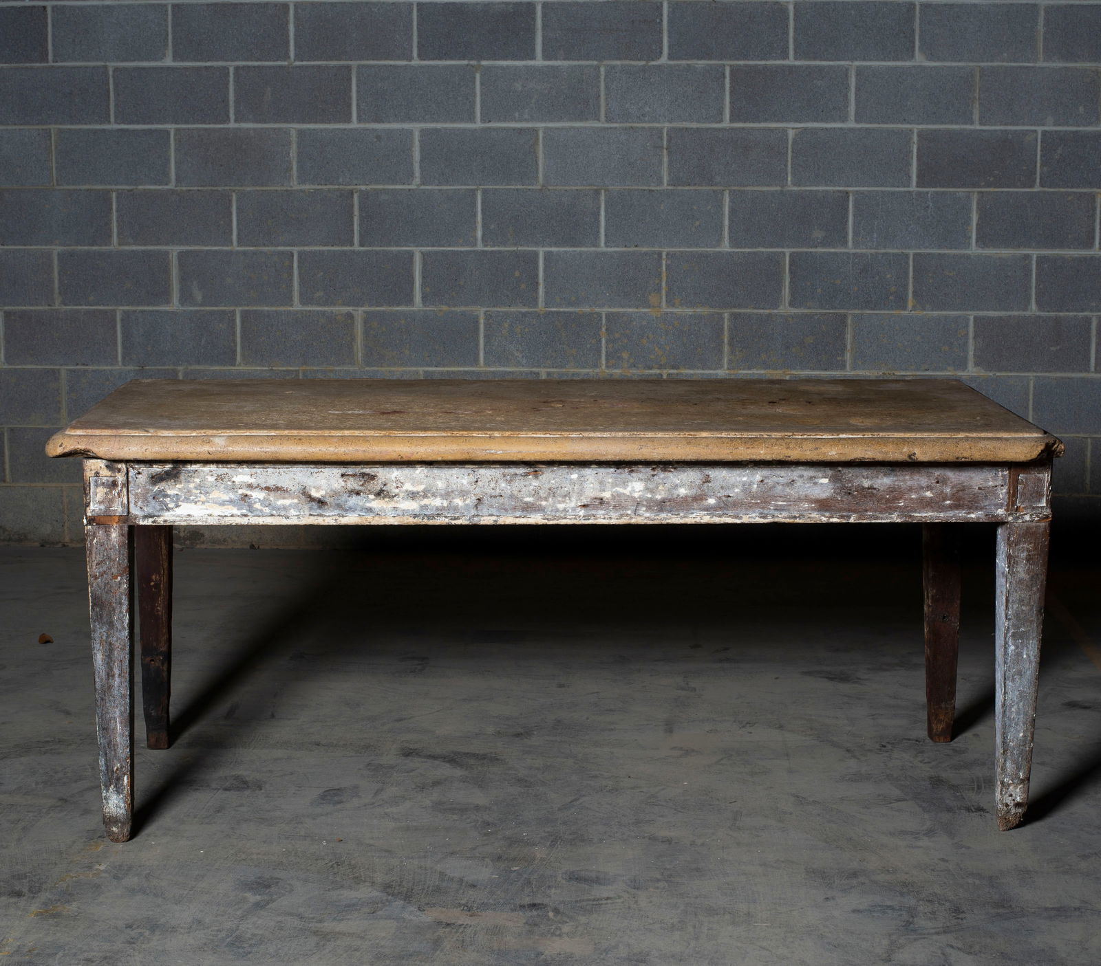 Stone and Steel Industrial Dining Table (1 of 9)