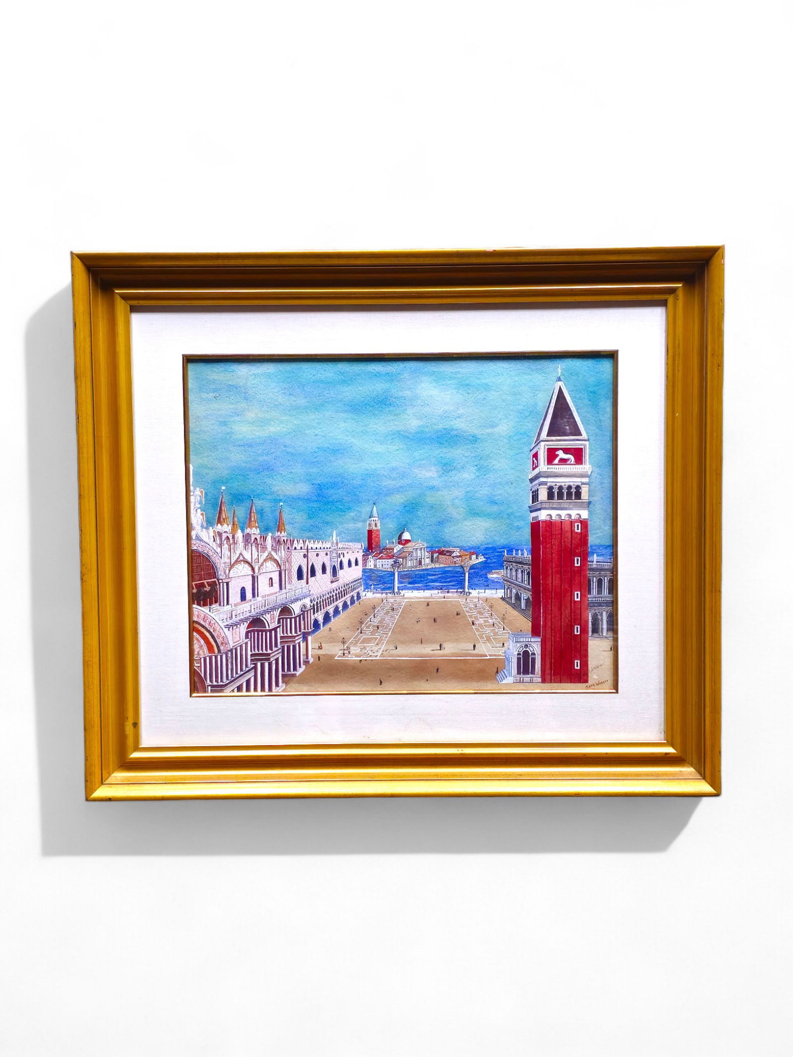 Mark Warren (20th/21st Century, American) Mixed Media, Architectural Painting (1 of 9)