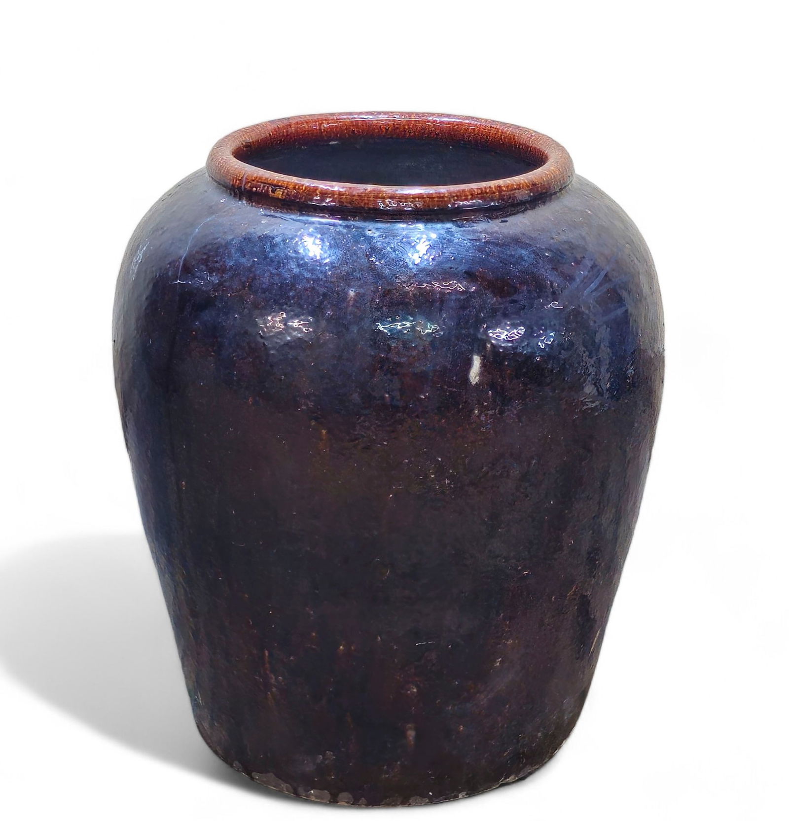 Large Chinese "Tenmoku" Stoneware Storage Jar (1 of 7)