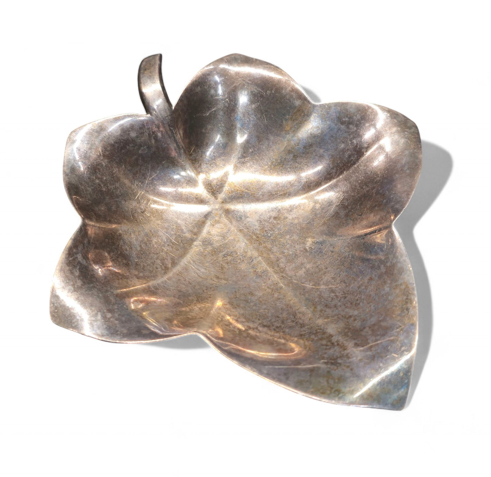 Tiffany & Co. Sterling Silver Maple Leaf Candy Dish 23159 Auction