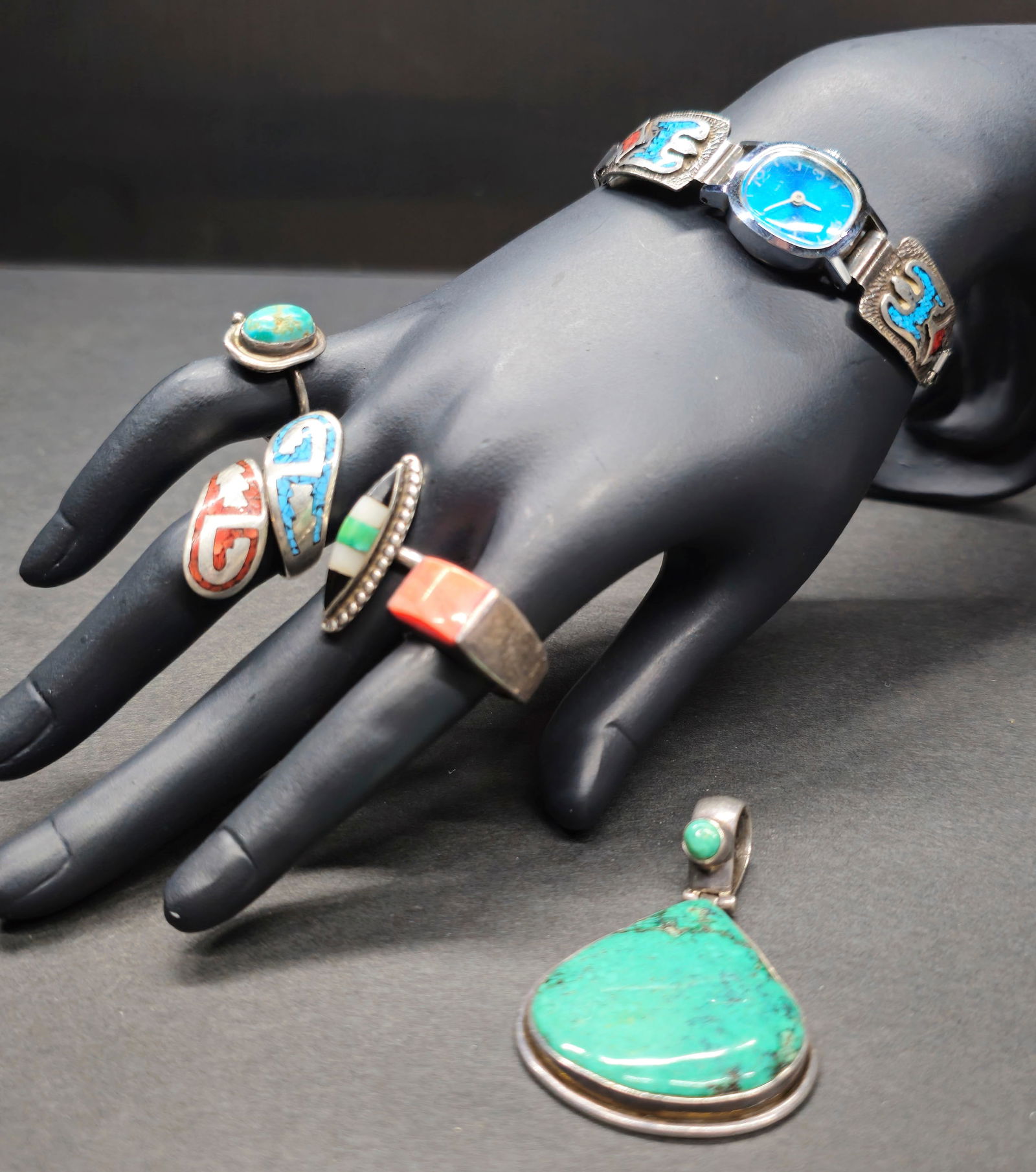 Assembled Navajo Sterling Jewelry (1 of 16)