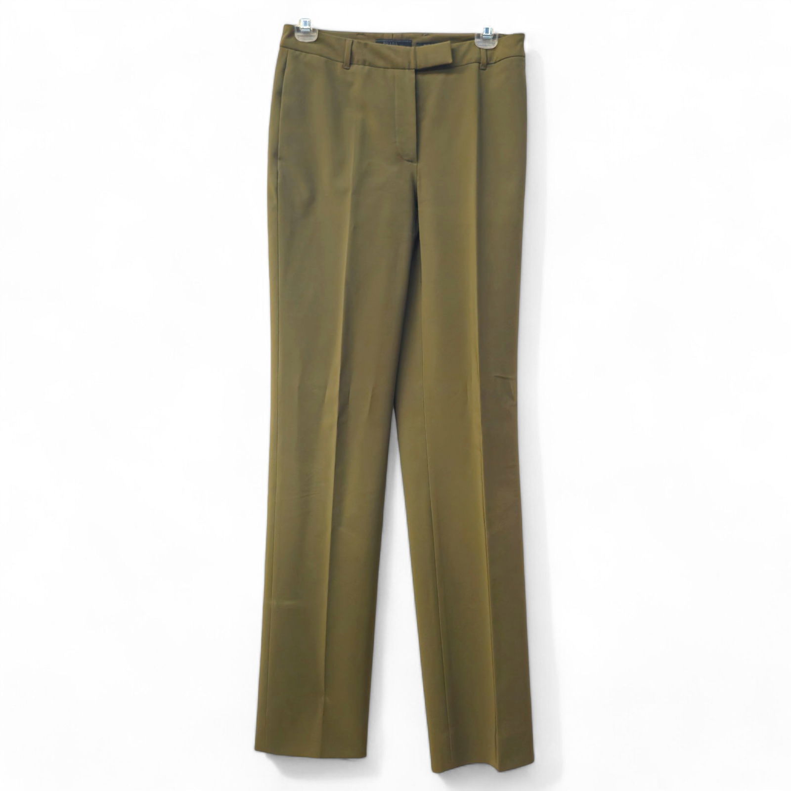 Prada Womens Pants: Prada green dress slacks. Velcro and button closure. Zipper fly. Size 42