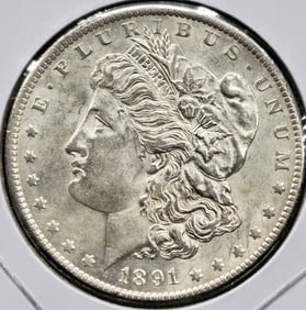 1891-S Morgan Silver Dollar Coin Uncirculated