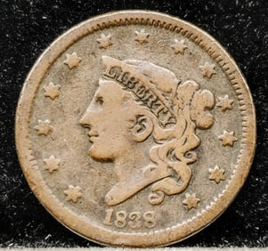 1838 Liberty Head Large Cent Coin